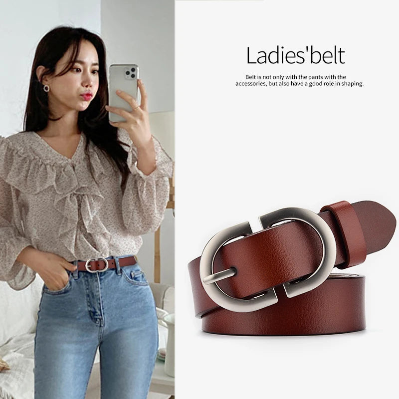 Belts Luxury Belt For Women Pin Buckle Metal Adjustable High Quality Waistband Jeans Girl Fashion Lady Girdle Designer Trend Belts New