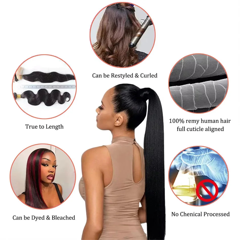 Hair Extensions and Wigs
Cosdelu Brazilian Bone Straight Human Hair 3 4 Bundles Raw Virgin Remy Hair Extensions Double Weft Wholesale 30 36 Inch Bundle
