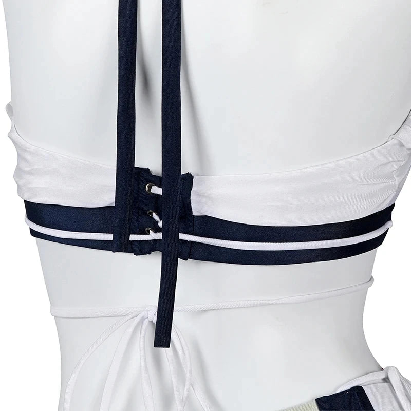 Exotic
Game FF VII Tifa Swimsuit Game FF7 Cosplay Remake Tifa Sexy Halter Women Beach Bathing Swimming Sui Costume Headwear Wig Women