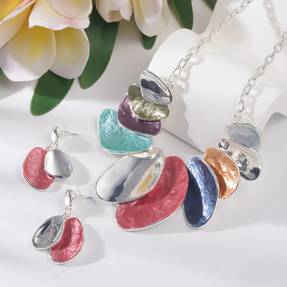 Necklaces Women Cring Coco Enamel Necklaces Fashion Neck Choker New in Jewelry Trend Geometric Necklace for Women Wedding Anniversary Gifts 2023