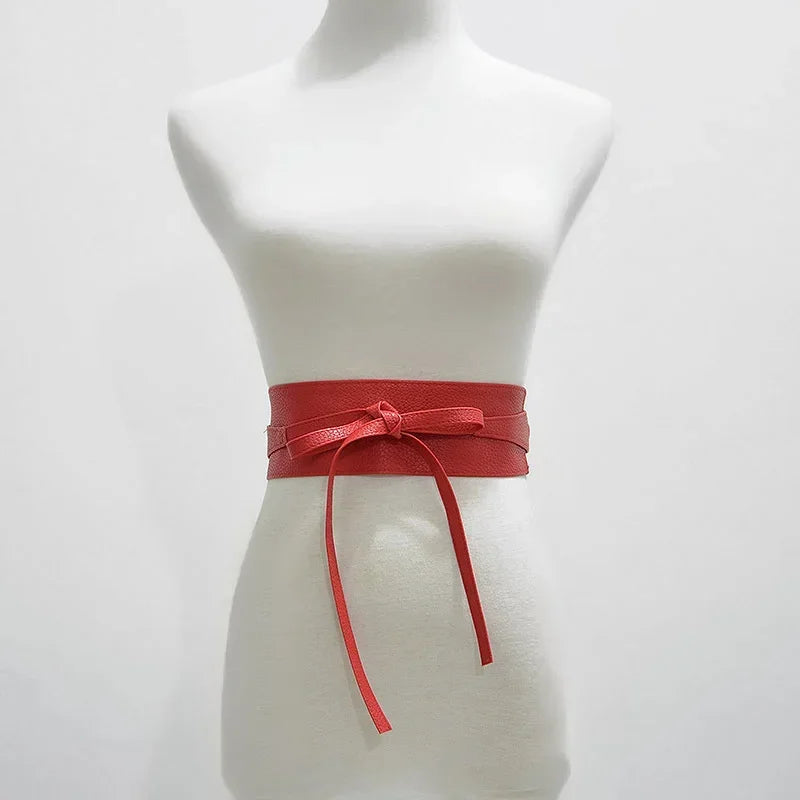 Belts Wide Belts Simple Wrap Waistband Coat Corset Designer Luxury Cummerbunds Waistbelt Women Belt for Dress Leather Bowknot