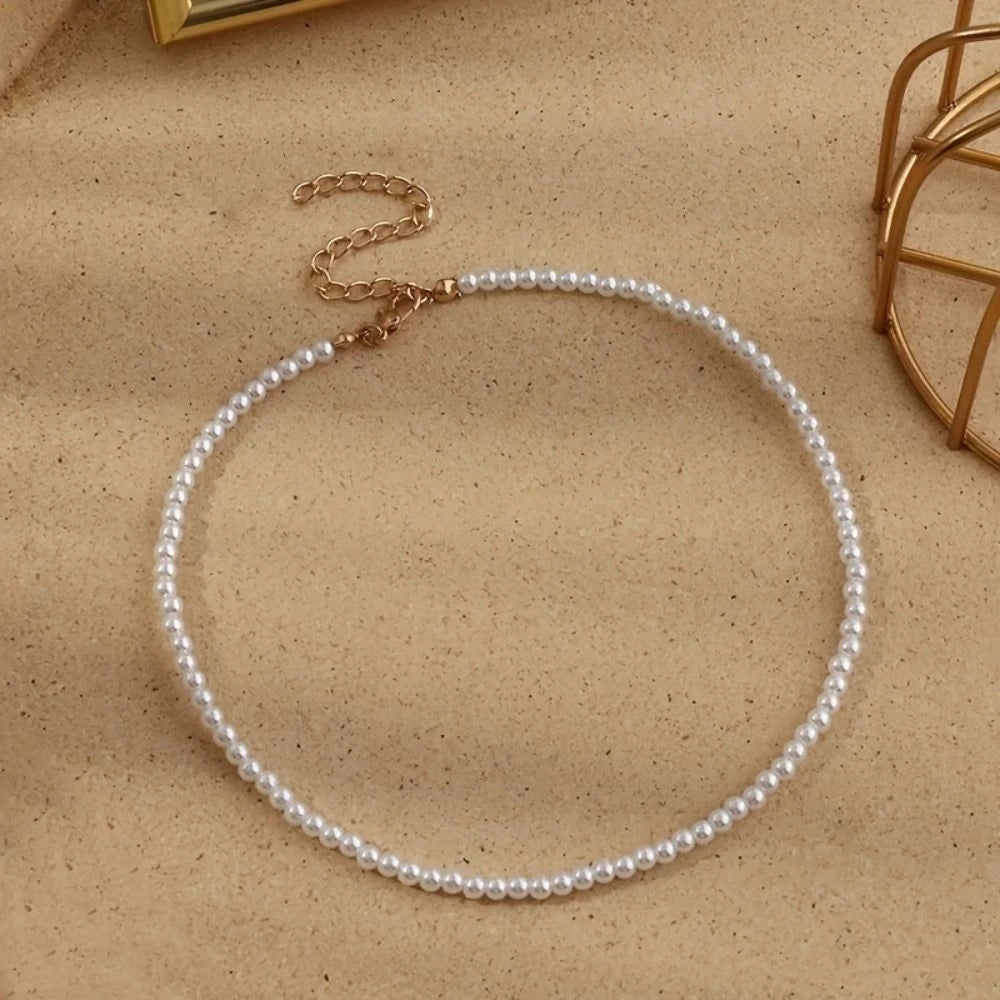 Necklaces Women New Simple Imitation Freshwater Pearl Chain Necklaces For Women Wedding Love Gifts Necklace Fashion Glamour Jewelry Gifts