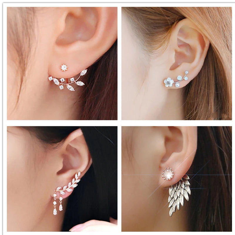 Earring Luxury Crystal Flower Drop Dangle Earrings for Women Fashion Statement Wedding Ear Jewelry Accessory Pearl Party Wholesale