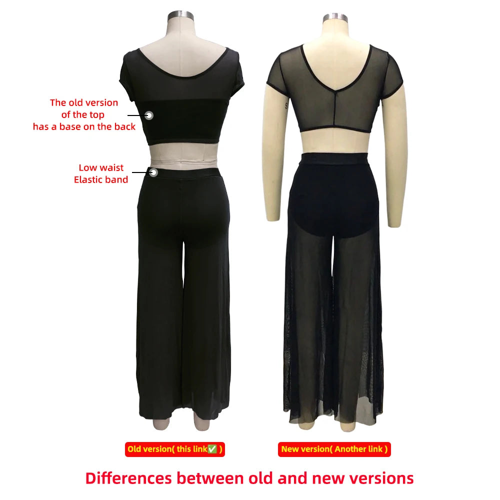 dancers
Old Version Inventory Cleared Lyrical Dance Wear for Women Girls Crop Top Wide Leg Pants 2piece Set Performance Costume Outfit