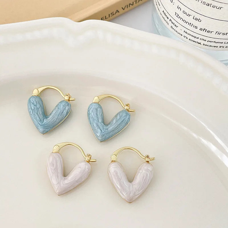 Earring trend heart study earings for women Korean elephant light luxury love dangle early fashion simple drop jewelry girls gift