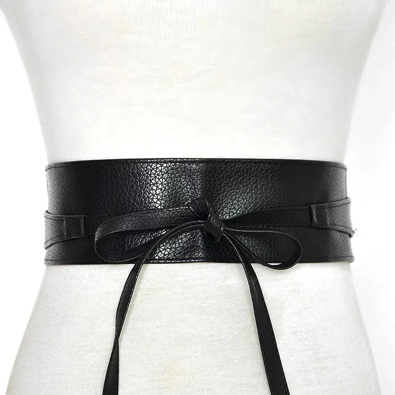 Belts Wide Belts Simple Wrap Waistband Coat Corset Designer Luxury Cummerbunds Waistbelt Women Belt for Dress Leather Bowknot