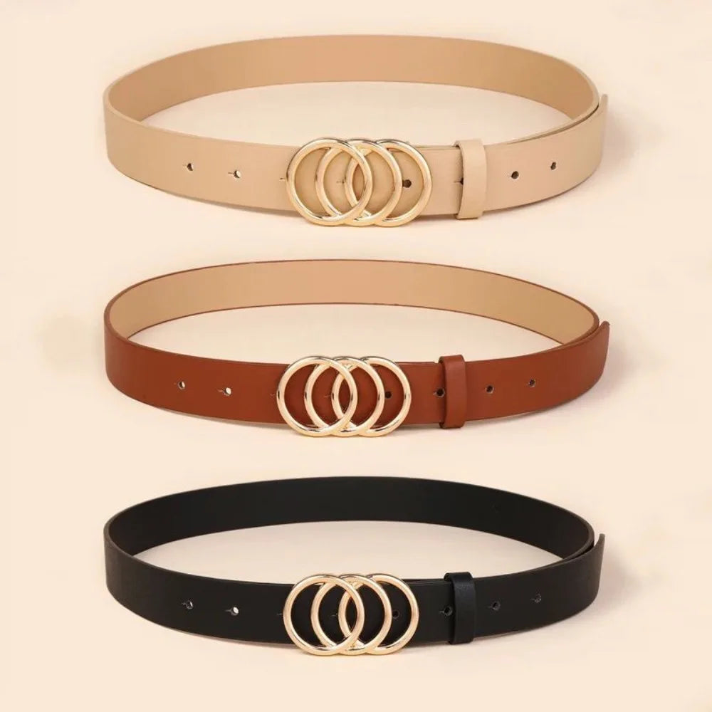 Belts Waist Decoration Fashion Versatile Leather Stylish Belt Casual Luxury Design Slide Buckle Belt Simple Waistband For Women Girl