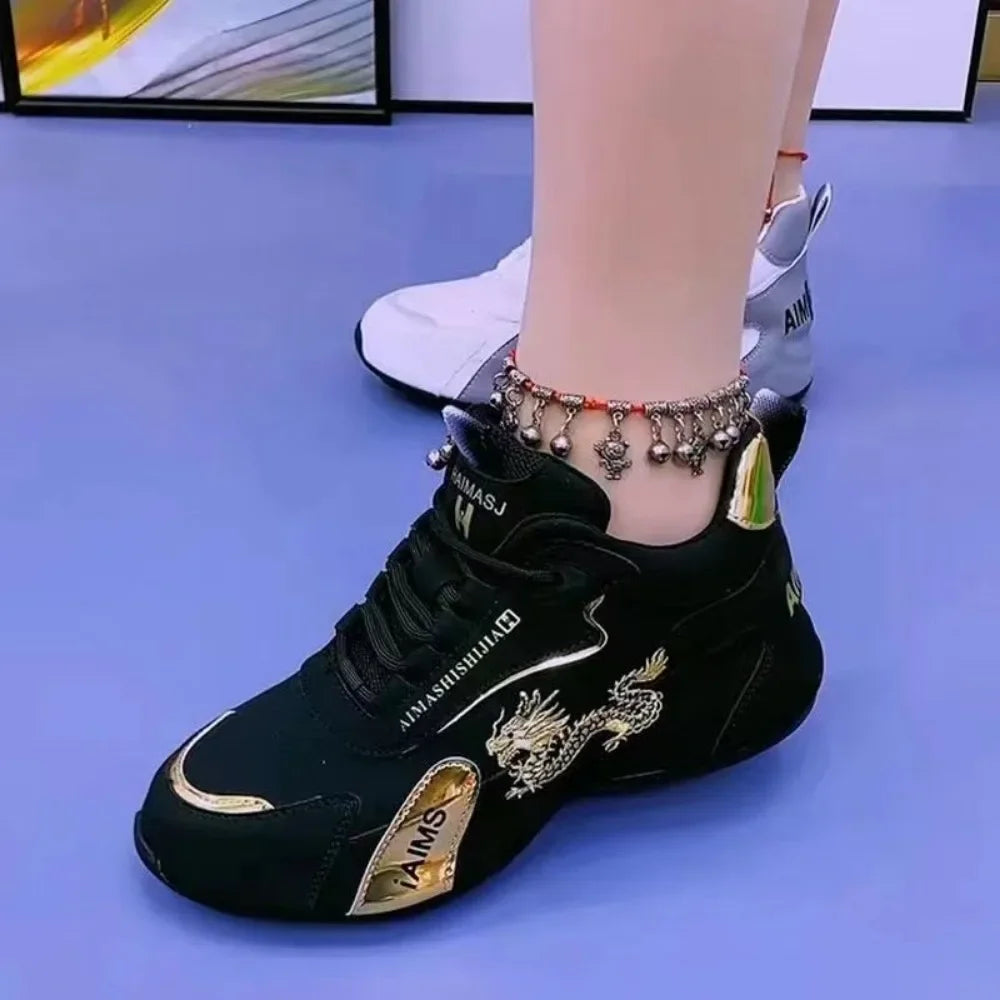 Sneaker women Summer Leather Waterproof Casual Sports Shoes Women Lightweight Breathable Non-slip Platform Shoes