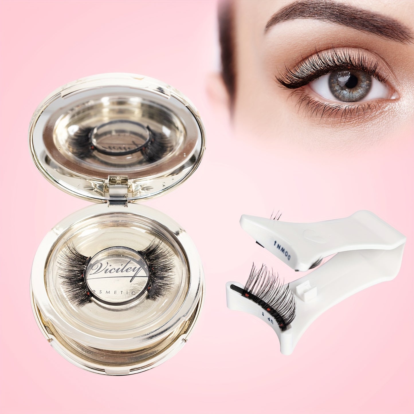 False Eyelashes
Ultra-Thin Magnetic Eyelashes Kit - 20Mm, Lightweight & Reusable 3D Lashes With Applicator, No Glue Needed, Formaldehyde-Free