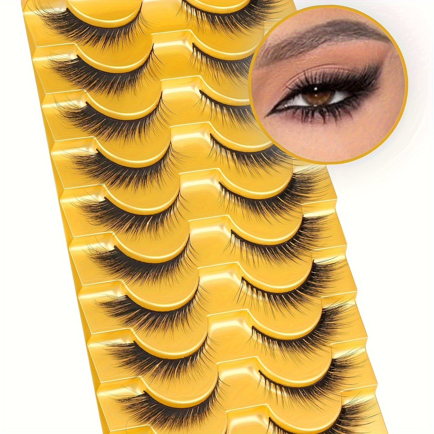 False Eyelashes
Fox Eye Cat Eye Lashes Extensions 16mm Natural Look Fluffy Angel Lashes Pack 5/10 Pairs