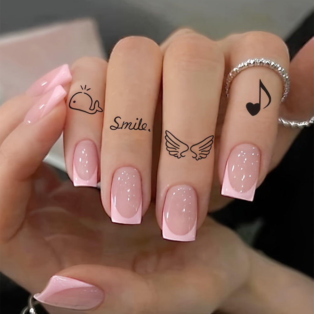 Temporary Tattoos
Wind Totem Temporary Tattoos: Adorable Designs for Your Fingers and Wrists - Hello, Smile, Flowers, Hearts, and More!