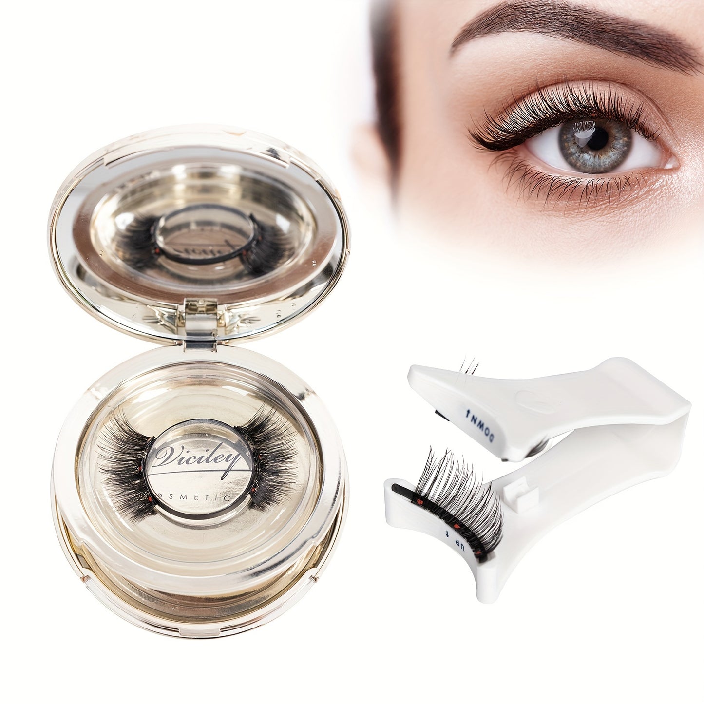 False Eyelashes
Ultra-Thin Magnetic Eyelashes Kit - 20Mm, Lightweight & Reusable 3D Lashes With Applicator, No Glue Needed, Formaldehyde-Free