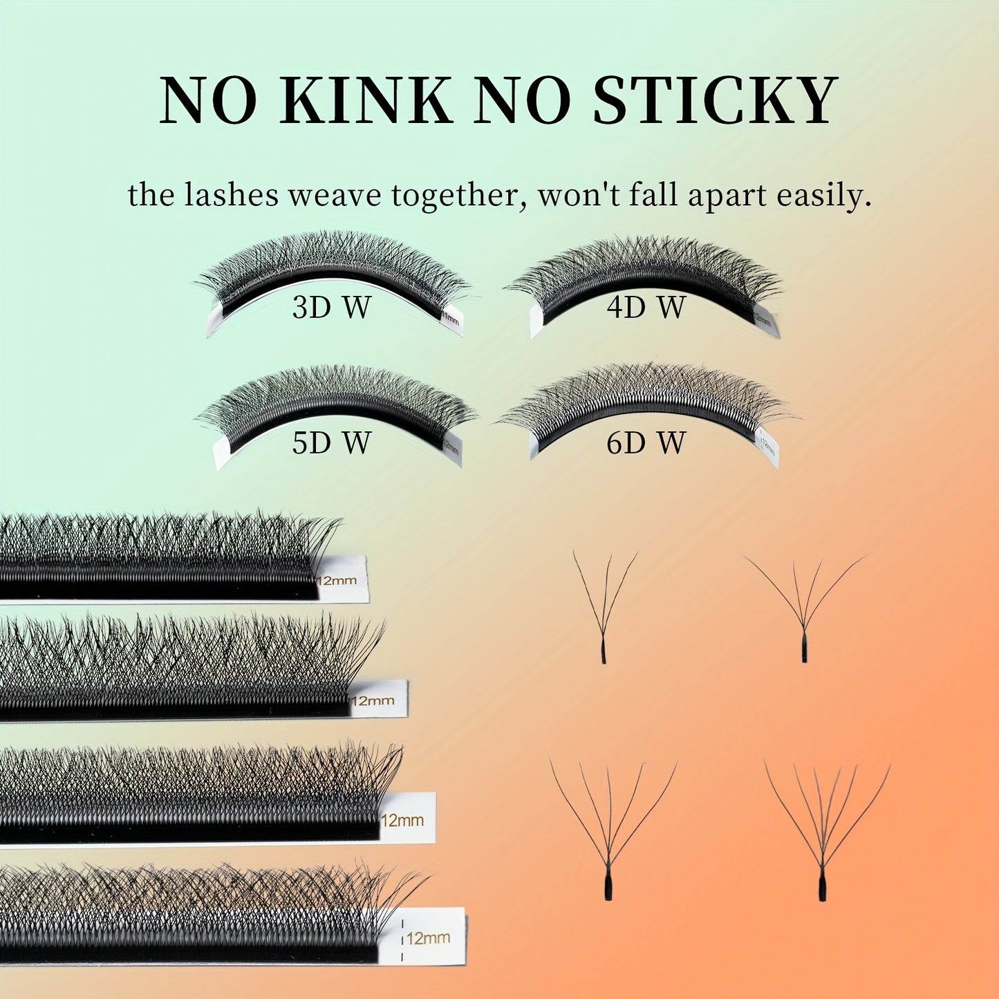 False Eyelashes
Eyelash Extensions Cluster 3D W Shape Dual-core Volume Lashes Handmade Long Stem 0.07mm C/D Curling 8-15mm Mix Matte Black Premade Fans 3 Tips False Eyelash Extension