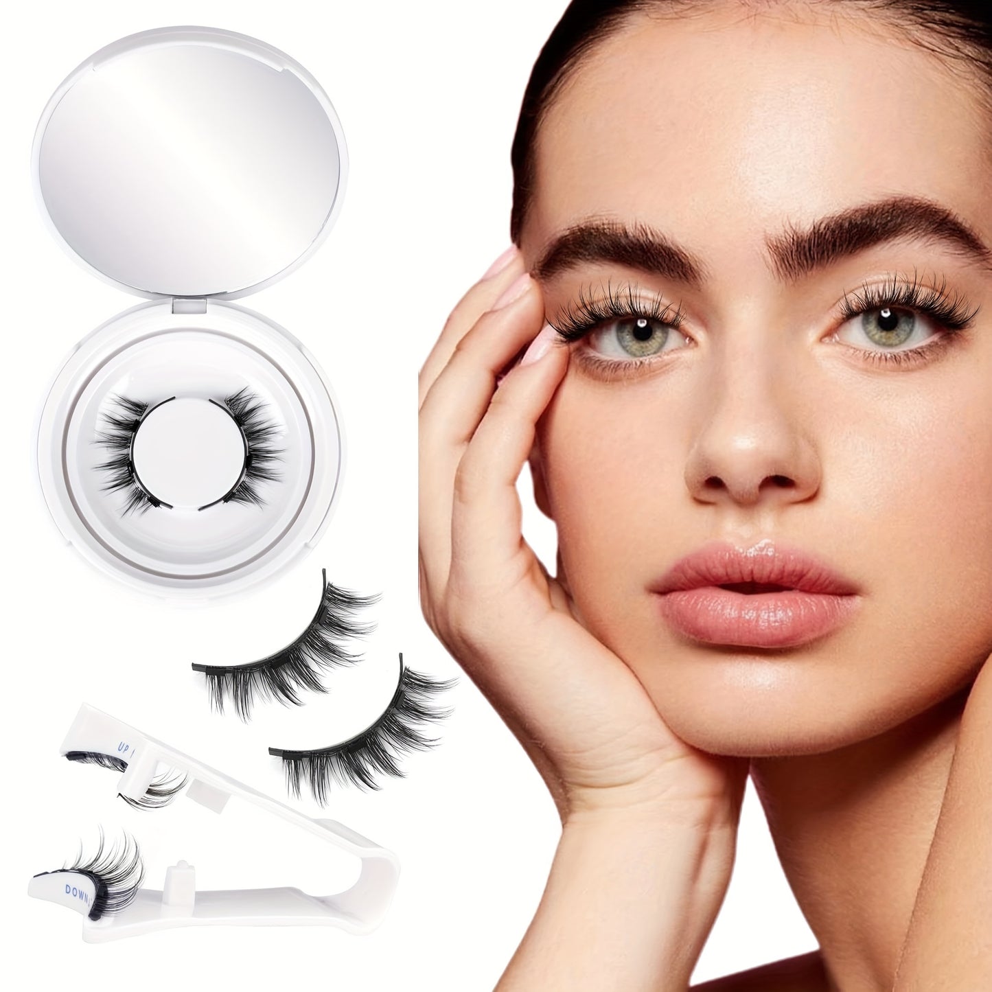 False Eyelashes
Magnetic Eyelashes with Applicator - Natural Looking, Easy to Wear & Remove, No Glue Required, Single Pair, Waterproof & Sweatproof, Comfortable All-Day Wear