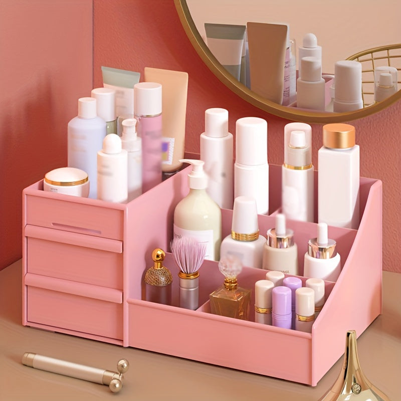 Makeup bags & Storage
Versatile Makeup Organizer With 2 Drawers - Compact Plastic Cosmetic Storage For Lipstick, Brushes & More - Ideal For Home Office Supplies