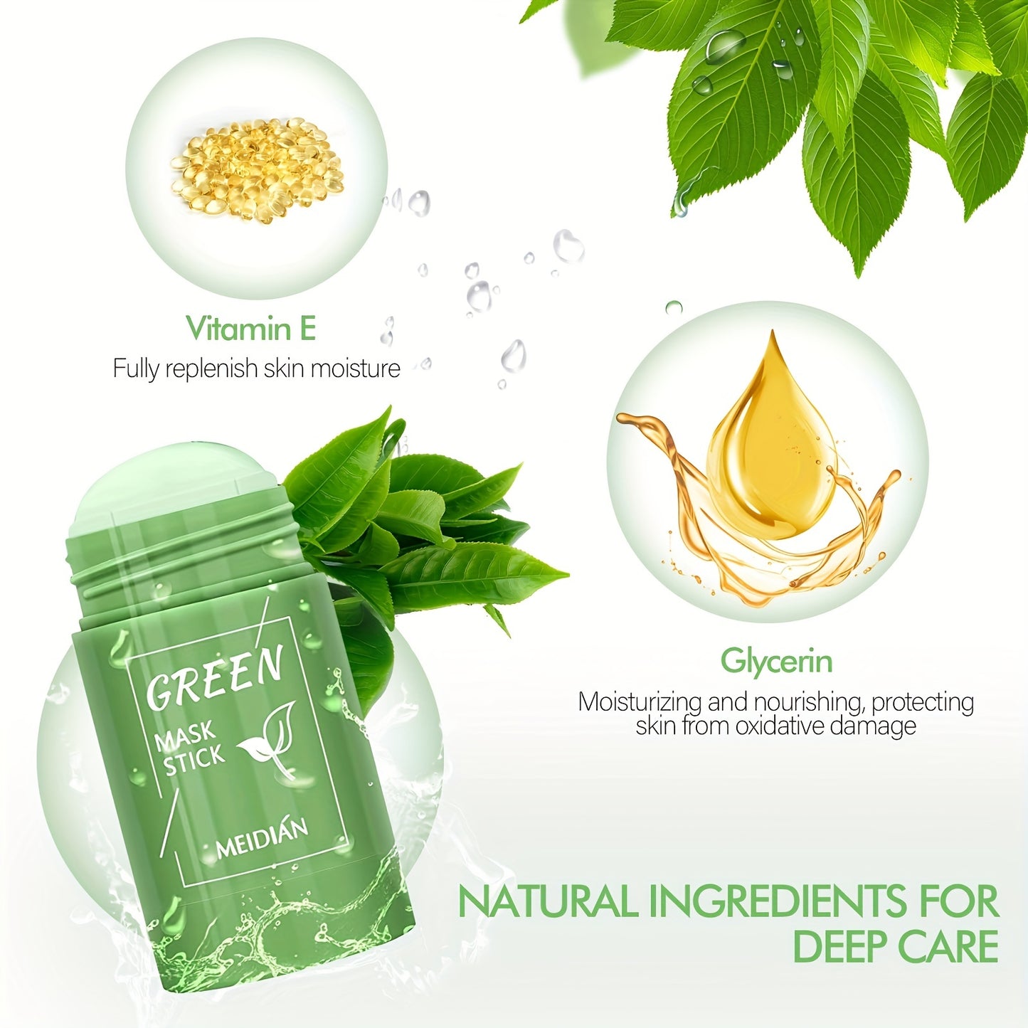 Facial care
Green Tea Mask Stick - Deep Cleansing and Oil Control for All Skin Types - Moisturizes, Tightens, Perfect for Men and Women