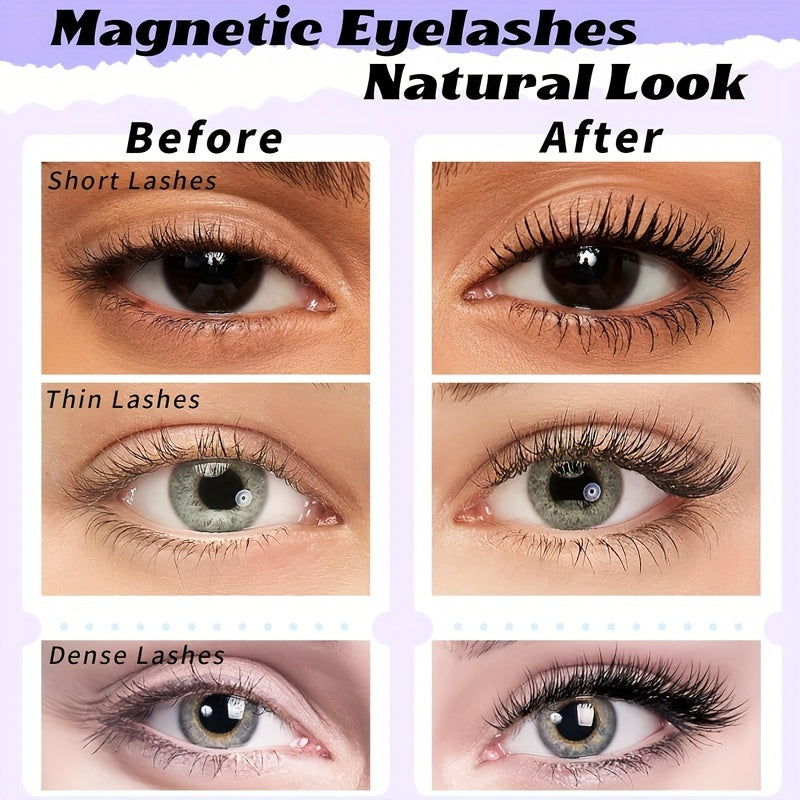 False Eyelashes
Magnetic Eyelashes With A Clip, False Eyelash Set, Glue-free, Comfortable And Safe, Eyelash Extension Easy To Use, Natural Look
