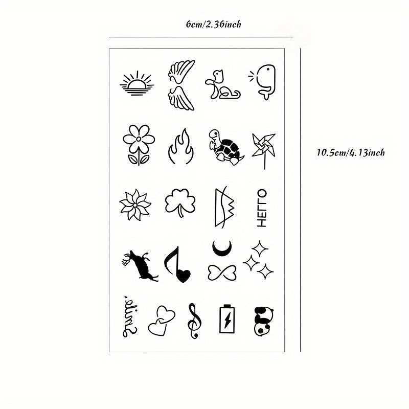 Temporary Tattoos
Wind Totem Temporary Tattoos: Adorable Designs for Your Fingers and Wrists - Hello, Smile, Flowers, Hearts, and More!