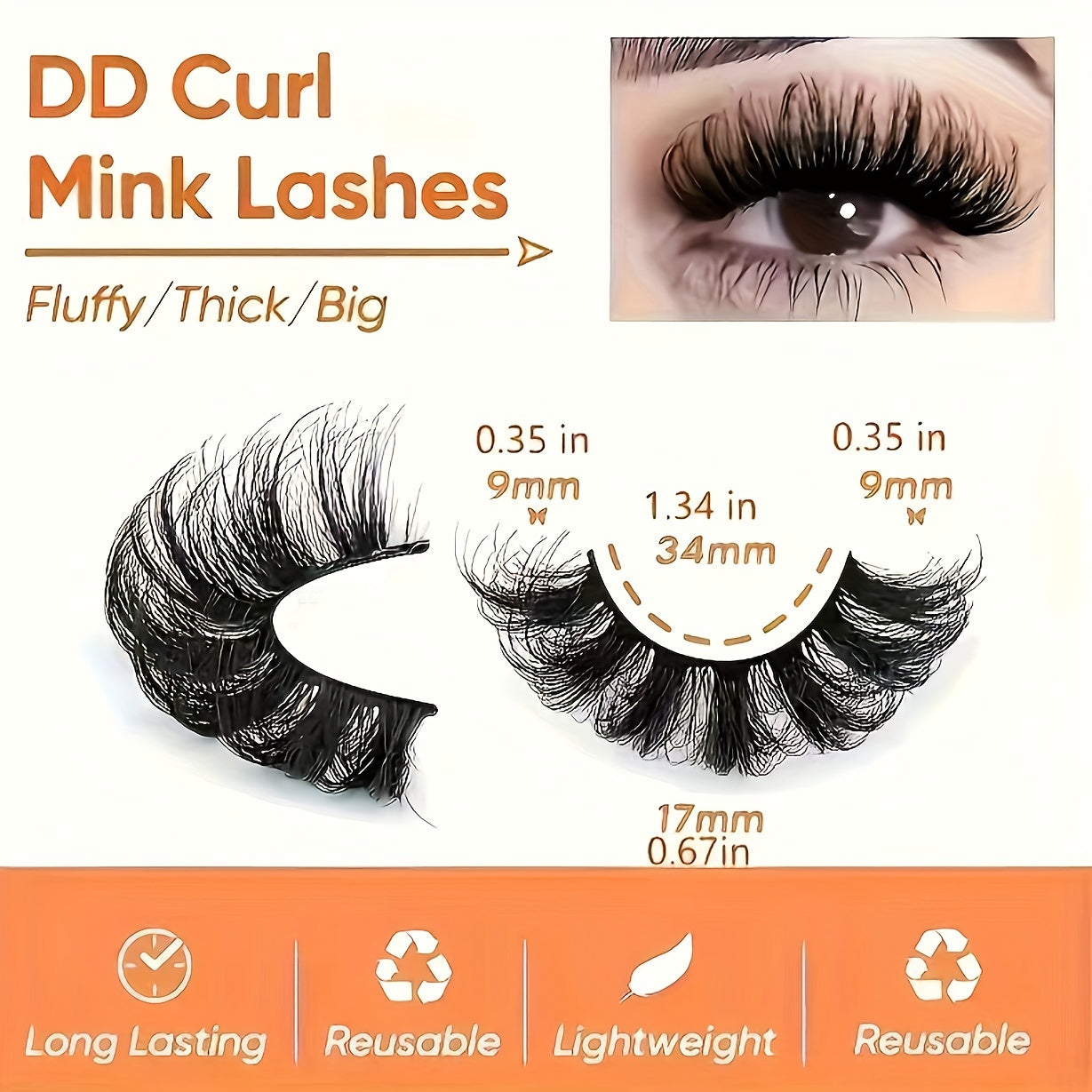 False Eyelashes
Faux Mink False Eyelashes, Fluffy Fake Eyelashes, 20mm, Thick Full Volume, Wispy Lashes, 8D Volume Curly Fake Eyelashes, 7 Pairs Multipack Eyelashes