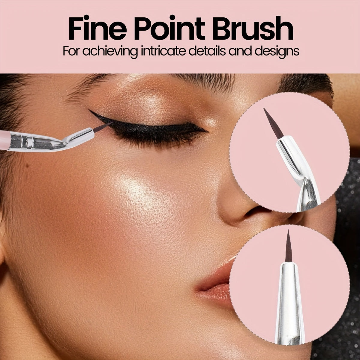 False Eyelashes
Eye Makeup Brush Set, 4pcs Professional Mix Eyeshadow Makeup Brushes, Suitable For Concealing, Brow Drawing & Eyeliner, Various Eye Makeup Brushes Are Great For Beginners And Artists, Portable For Travel