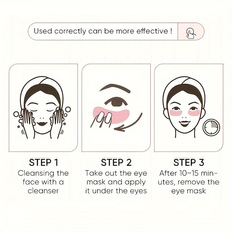 Personal Care
Korean Beauty Rose Hydra-Gel Eye Mask Sheet For Smooth, - Perfect For All Skin Types - Travel And Home Use