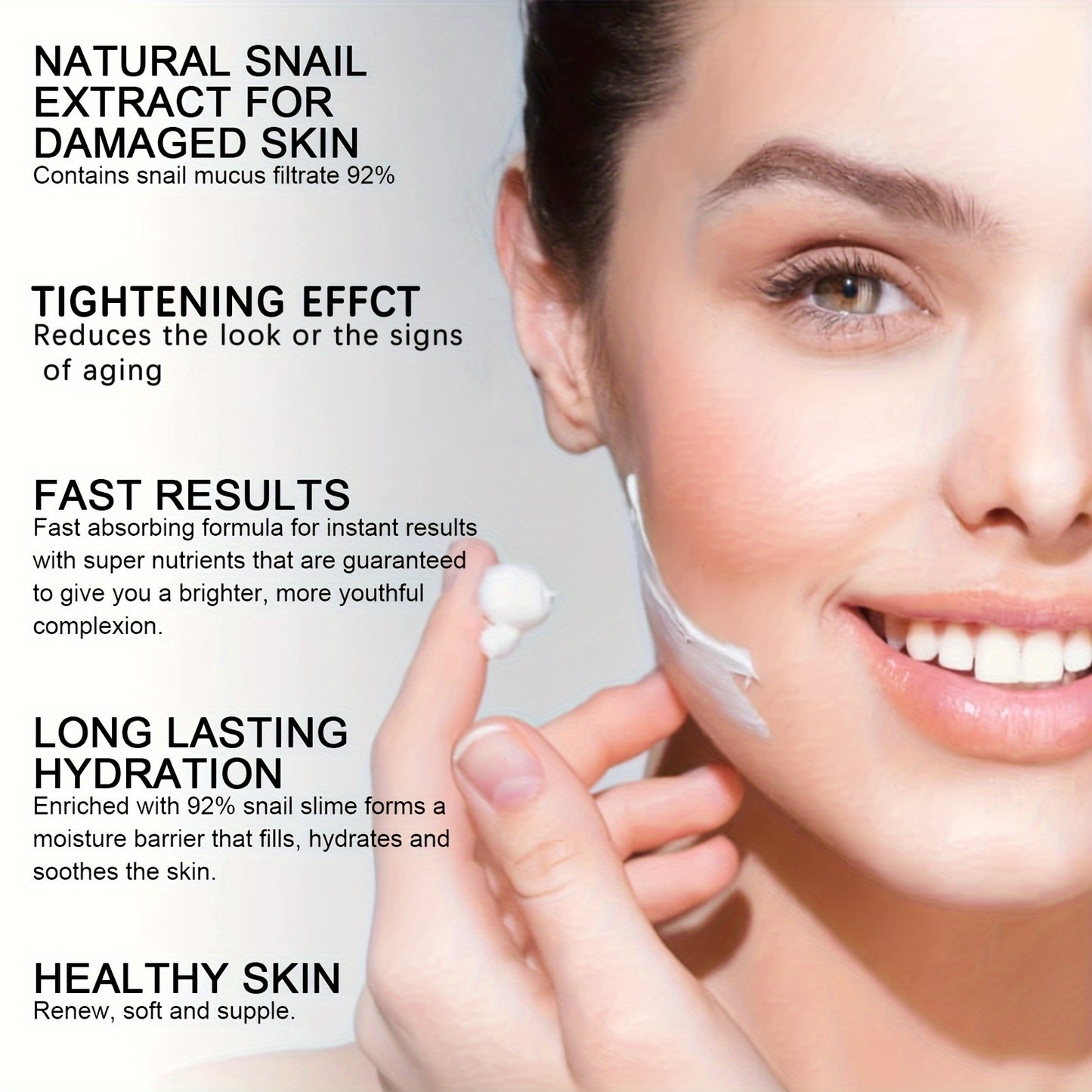 Facial care
1pc 100g Snail Hydrogel Face Moisturizer Day & Night Moisturizer, Hydrating Face Lotion For Women And Men, Day And Night Moisturizing Cream !