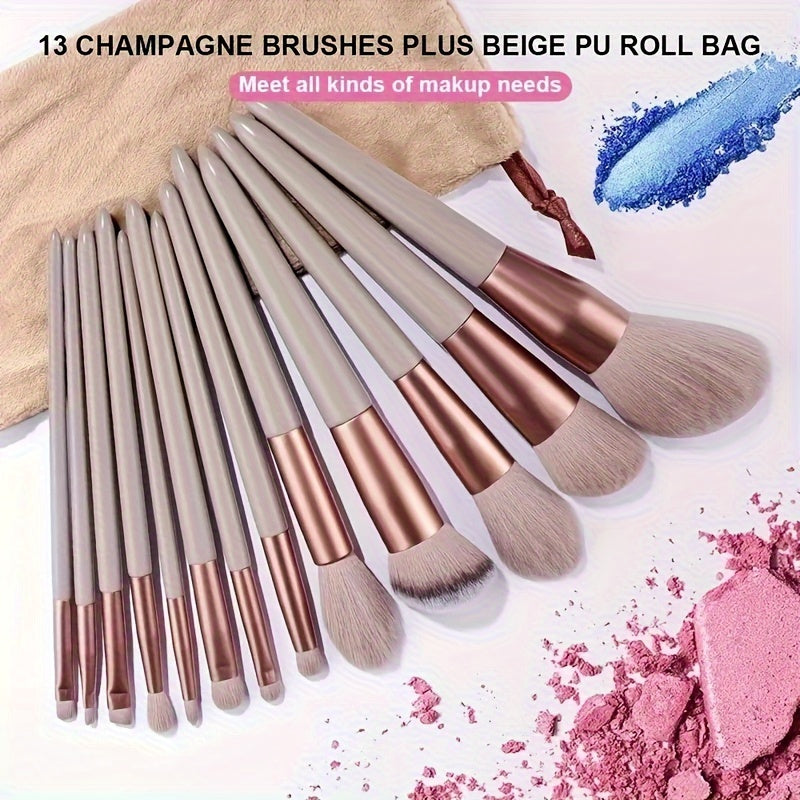 Beauty Tools
13 Pcs Soft Makeup Brush, For Foundation Blending, Eye Shadow Application, Kabuki Blending Beauty Tools