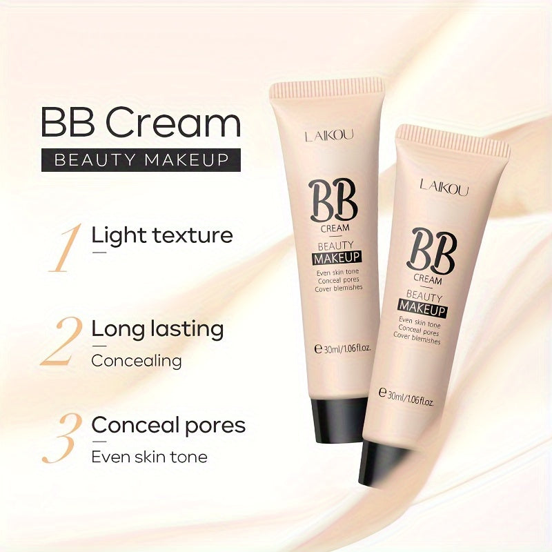 Makeup [Buy 1 Get 1 Free] LAIKOU Long Wearing BB Cream Waterproof Hide Pores Concealer Make Up, Brighten Skin Tone Cosmetics, Cover Blemishes Make Up Foundation