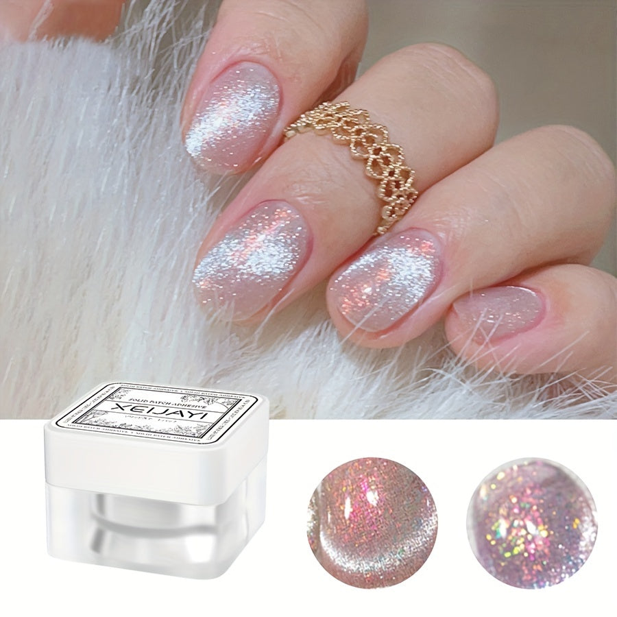 Nails
Reflective Glitter Cat Eye Gel Nail Polish, Long Lasting Sparkling Gel Polish For Nail Art DIY At Home Salon