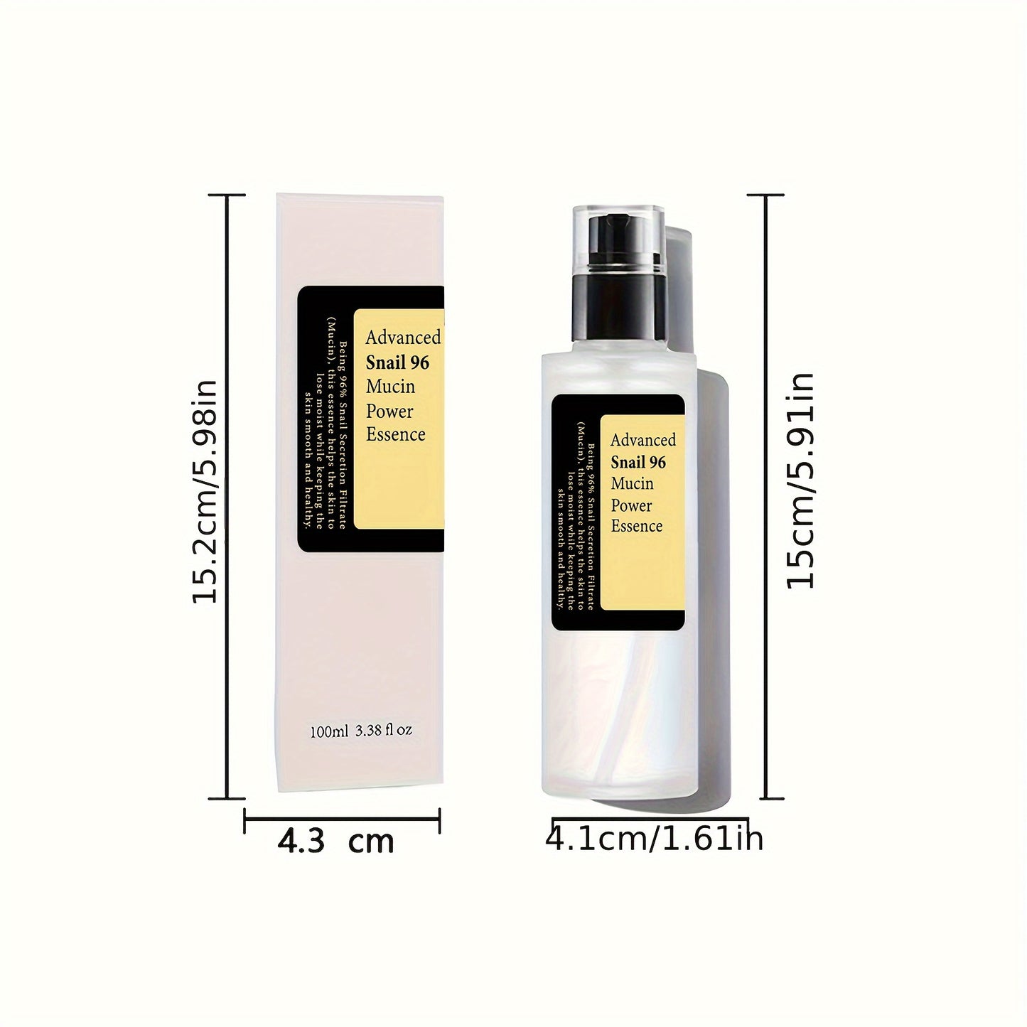 Facial care
100ml Snail Essence - Advanced Snail Mucin Power 96 Facial Serum, Lightweight Texture, Hydrating And Firming Skin, Moisturizing Skincare