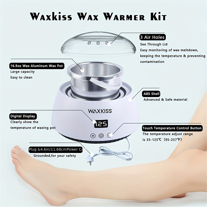 Shave & Hair Removal
Smart Touch-Controlled Wax Melting Machine Set, Hard Wax/Full Body Hair Removal Wax Heater, Suitable For Facial Eyebrow Bikini Leg Waxing, Includes 4 Packs Of Hard Wax Beads