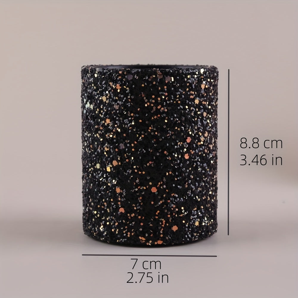 Makeup bags & Storage
Glitter Makeup Brush Holder Sequin Decor Pencil Cup Shiny For Women, Makeup Brush Holder Organizer Cup Gift For Desk Office Classroom Home Sequin Brush Bucket