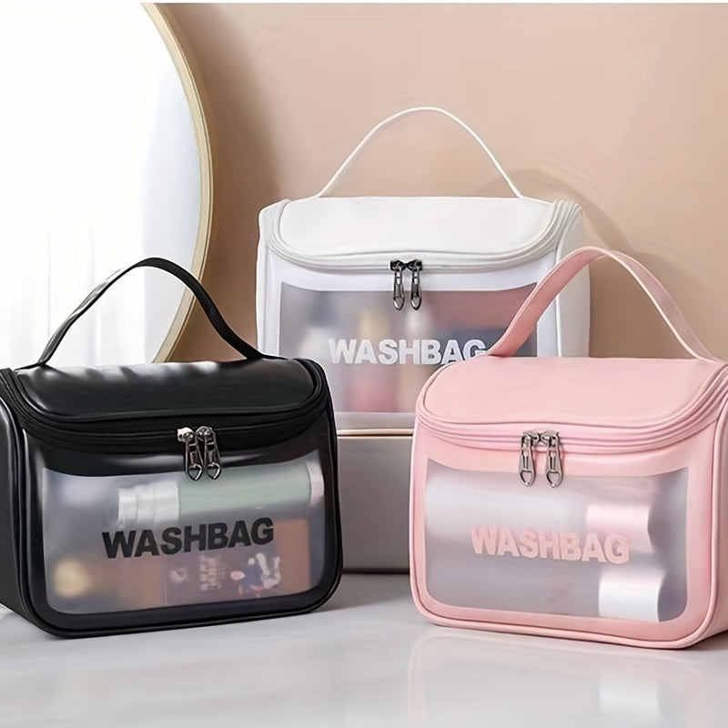 Makeup bags & Storage
Large Cosmetic Bag PVC Translucent PU Clamshell Travel Makeup Bag For Women   Men Hanging Toiletry Bag Waterproof Toiletry Wash Storage Bag For Travel Cosmetic Bathroom