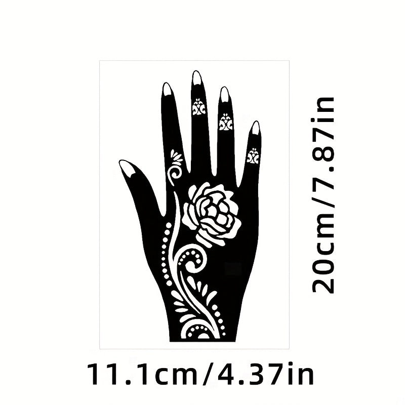 Temporary Tattoos
Tattoo Stencil Women Normal Size Temporary Tattoo Templates Body Art Designs Self-Adhesive Reusable Hand Tattoo Stencils Stickers Flower For Adults Women Left And Right Hands Kit Body Paint DIY