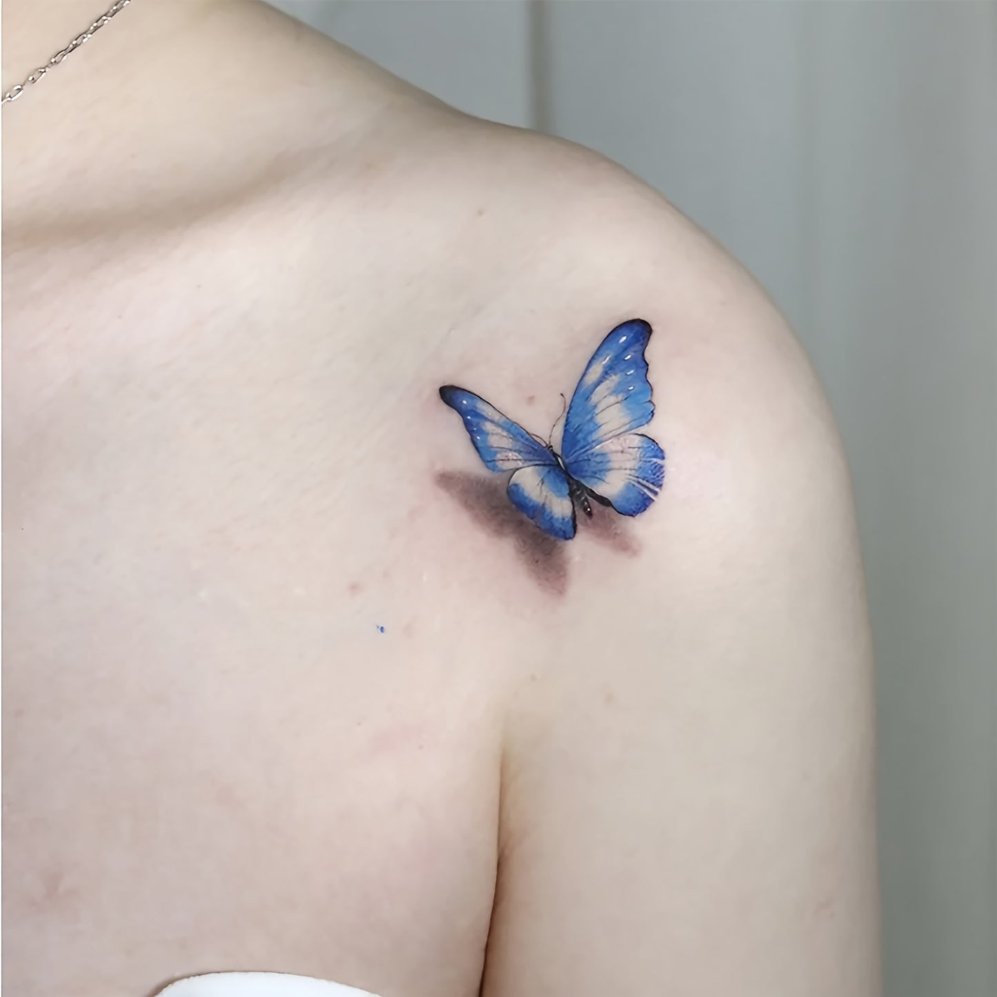 Temporary Tattoos
Chic Blue Butterfly Temporary Tattoo Sticker - Unisex, Fashion-Forward Design For Arms, Collarbone & Chest, Lasts 1-3 Days Temporary Tattoo Butterfly Butterfly Tattoos Temporary