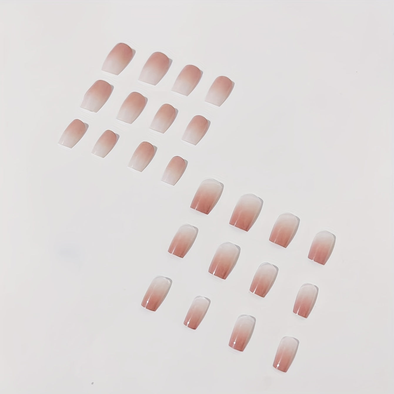 Nails
24pcs Glossy Short Square Fake Nails, Nude Pinkish Gradient Press On Nails, Sweet False Nails For Women Girls