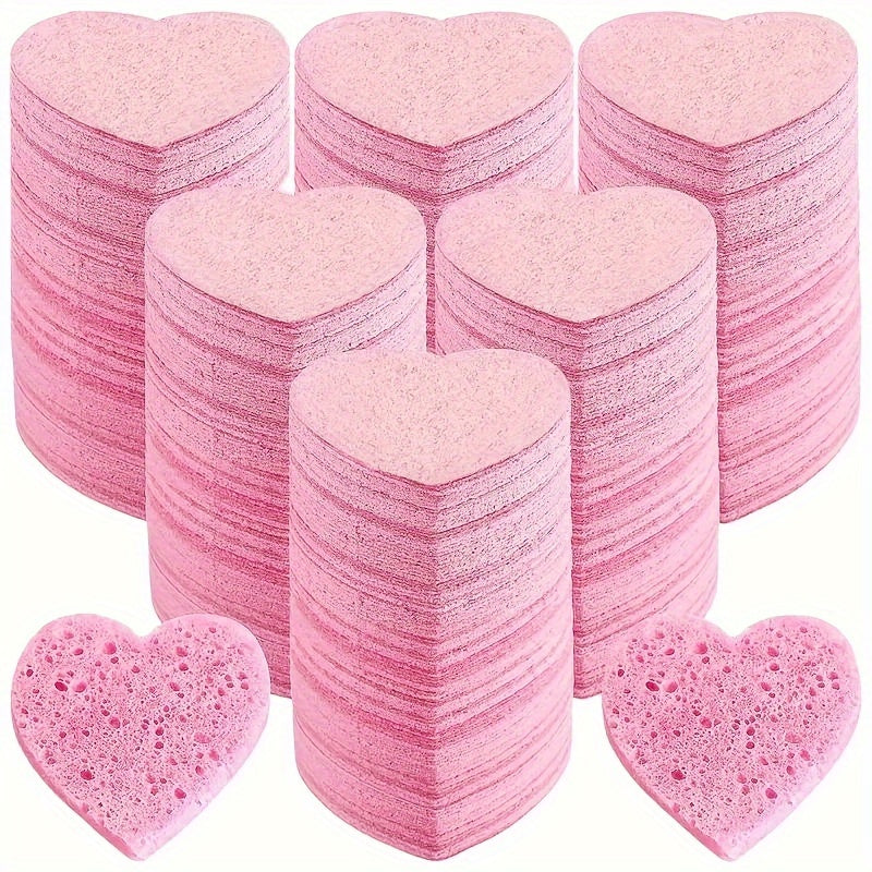 Facial care
50 Pieces Heart-Shaped Facial Sponges With Container - Natural Sponge Pads For Washing, Cleansing, Exfoliating, And Makeup Removal