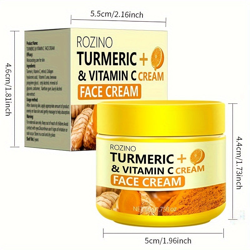 Facial care
50g Turmeric + Vitamin C Face Cream, Moisturizing Skin, Rich In Vitamin C, Deep Facial Care