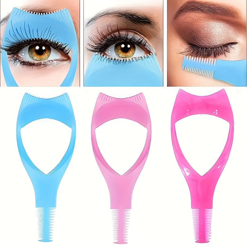 False Eyelashes
1pc Mascara Shield Guard Lash Buddy Tool Mascara Guard Eye Lash Applicator, Makeup Cosmetic Lash Guard, Eyelash Tool 3 In 1 Upper Lower Mascara Applicator Tool