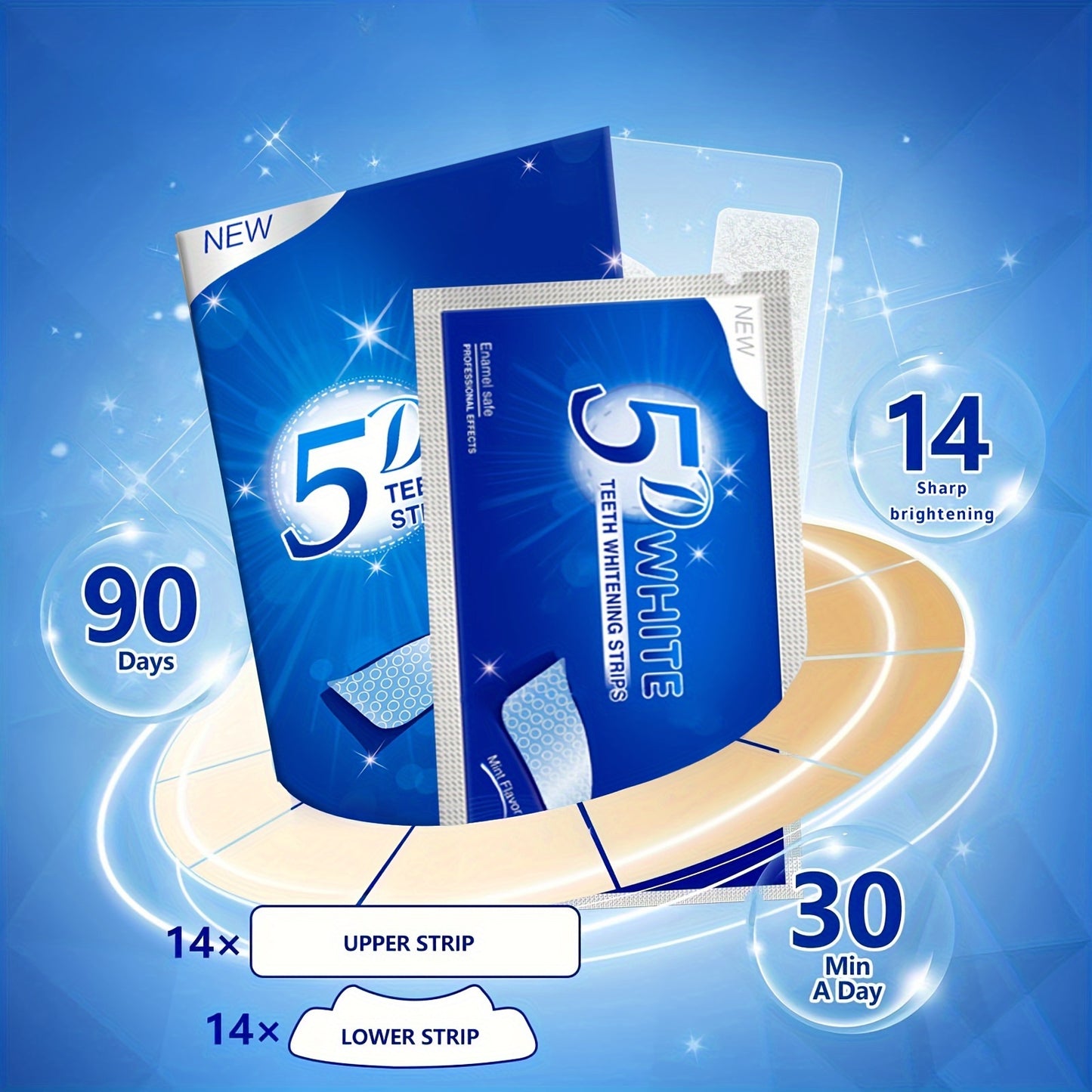 Oral Care
Teeth Whitening Strips, Cleansing And Brightening Tooth Bleaching Teeth Strips, At Home Travel