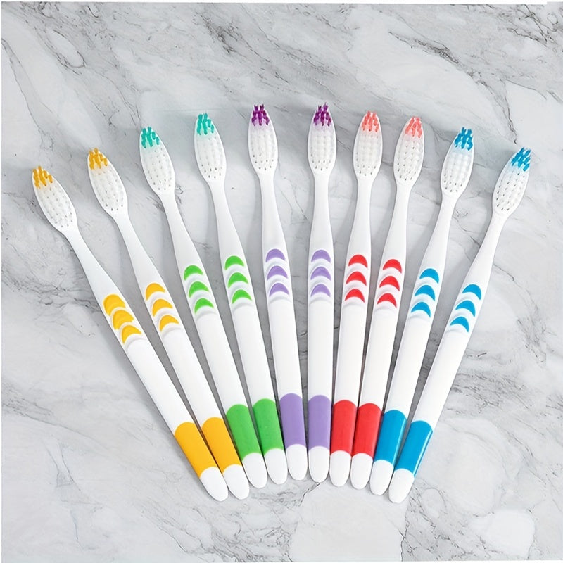 Oral Care
10 Pcs Double Ultra Soft Toothbrush, Bamboo Charcoal Nano Toothbrushes, Dental Personal Teeth Brush Support Adult Toothbrush