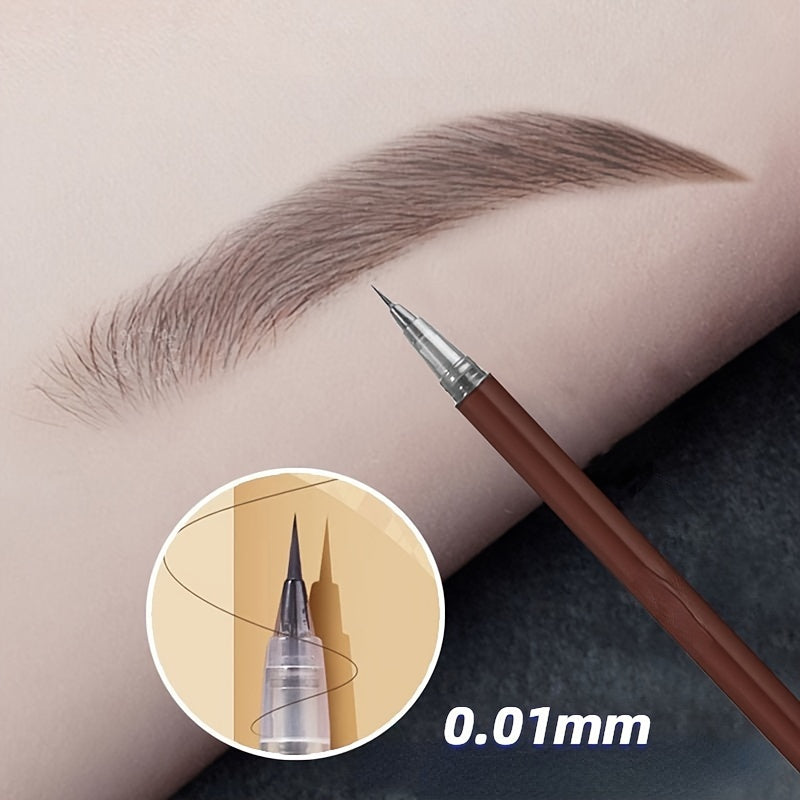 Makeup 0.01mm Ultra-Fine Eyebrow Pencil, Waterproof Sweatproof, Liquid Brow Pen, Long-Lasting Natural Makeup Look