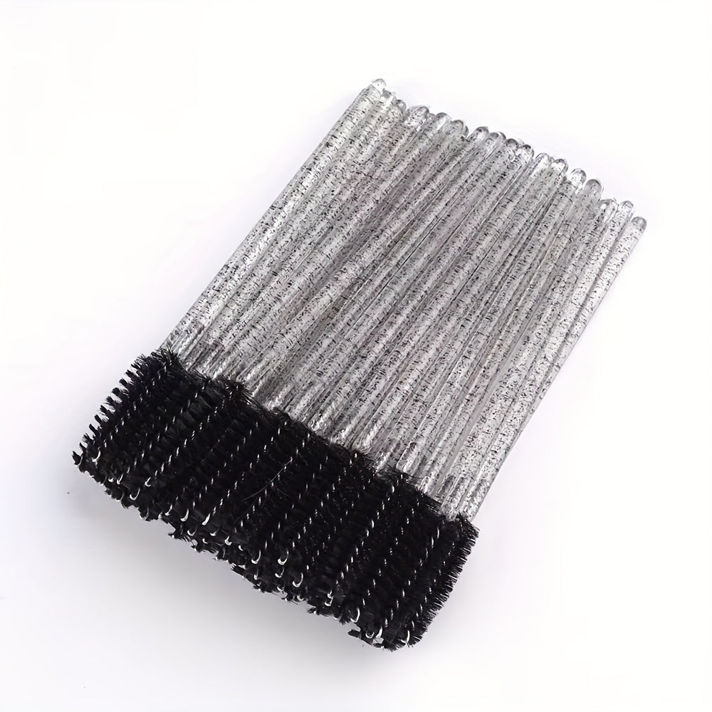 False Eyelashes
50pcs Crystal Eyelash Mascara Brushes Wands For Eye Lash Extension, Eyebrow And Makeup