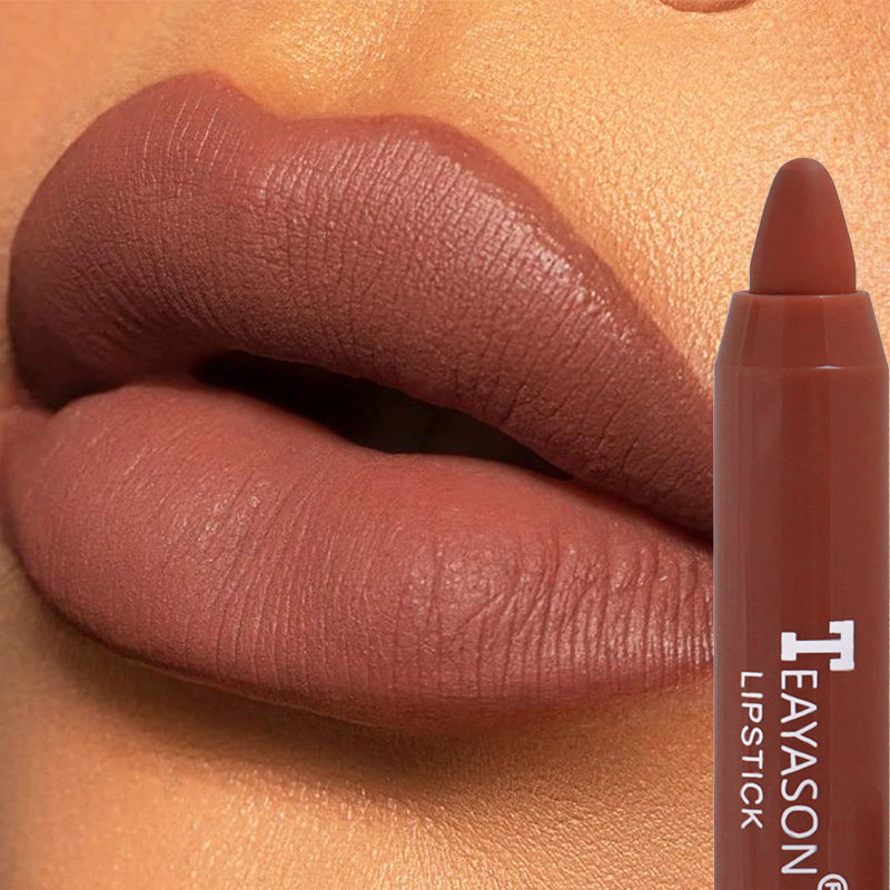 Makeup 12 Colors Sexy Matte Lipstick Waterproof Long Lasting Color Rendering Non-stick Velvet Lips Liner Pencil Woman Makeup Cosmetics Valentine's Day Gifts