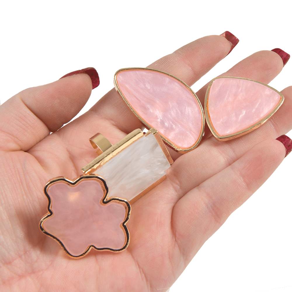 Nails
Resin Stone Nail Art Palette Finger Ring False Nails Tips Drawing Color Mixing DIY Manicure Tool