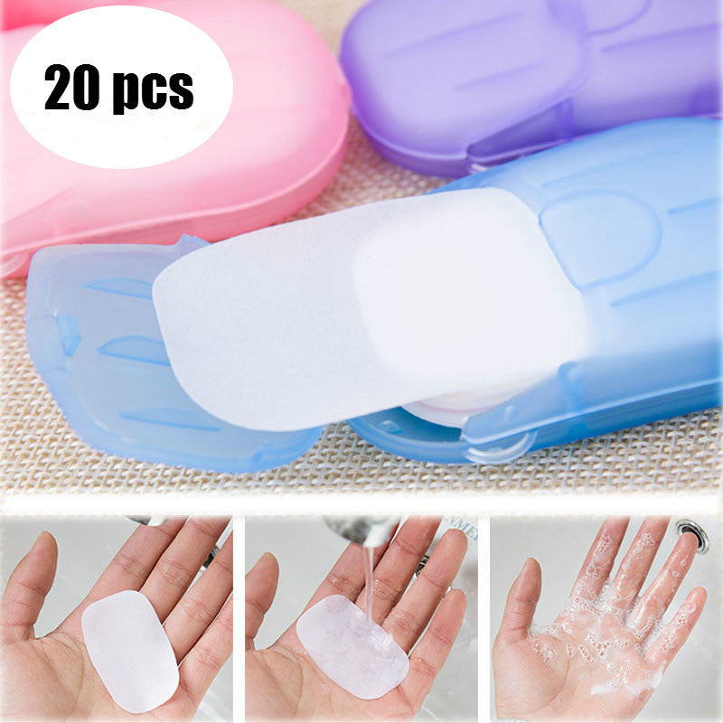 Personal Care
20pcs Portable Soap Paper Flakes - Convenient and Eco-Friendly Hand Washing Solution for Kitchen, Toilet, Outdoor, and Camping