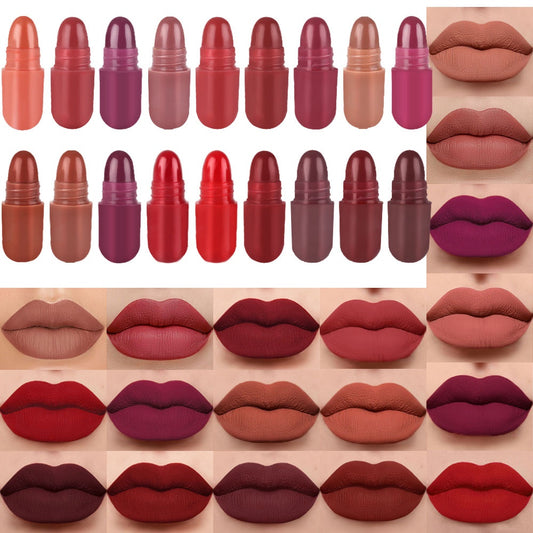 Makeup 18 pcs/set Long-Lasting Velvet Matte Capsule Lipstick Set - Portable and Waterproof Mini Lipsticks Valentine's Day Gifts