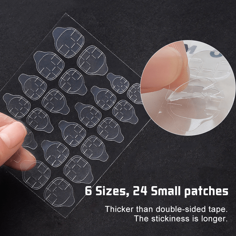 Nails
10 Sheets, 240 Pcs False Nails Sticker Transparent Double-Sided Adhesive Tapes Stickers Press On Fake Nail Tips Stick Tools