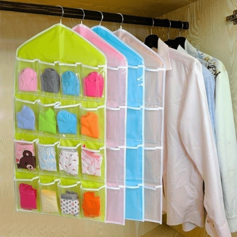 Makeup bags & Storage
16-Pocket Hanging Bag - Perfect For Socks, Bras, And Underwear - Toiletries Organizer Greatly Organize Your Home