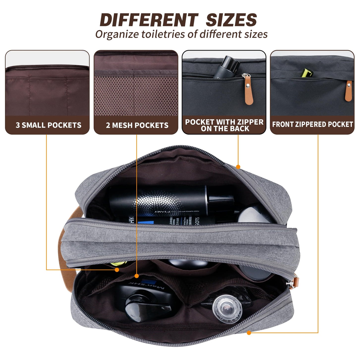 Makeup bags & Storage
Toiletry Bag For Men - Water Resistant Travel Large Toiletry Organizer Hanging Dopp Kit, Men's Shaving Bag For Traveling Accessories Toiletries